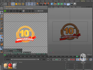 10th anniversary animated logo 3D Model