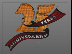3d logo 25th anniversary animated 3D 모델