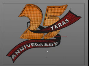 3d logo 25th anniversary animated 3D Model