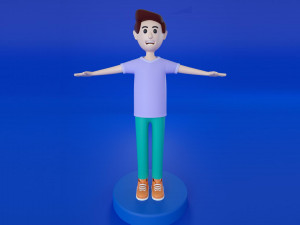 3d cartoon characters illustration 3D Model