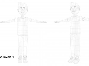 3d cartoon characters illustration 3D Model
