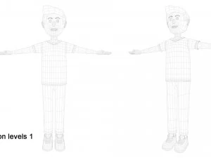 3d cartoon characters illustration 3D Model