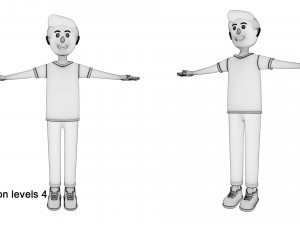 3d cartoon characters illustration 3D Model