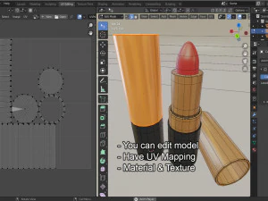 कॉस्मेटिक उत्पाद लिपस्टिक 3D मॉडल
