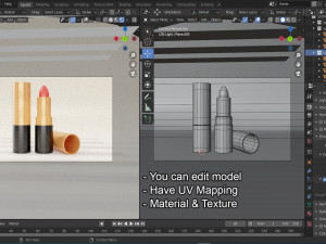 cosmetic product lipstick Modèle 3D