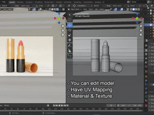 कॉस्मेटिक उत्पाद लिपस्टिक 3D मॉडल