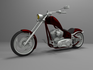 chopper motorcycle big dog k9 for print Model do druku 3D