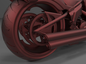 chopper motorcycle big dog k9 for print Model do druku 3D