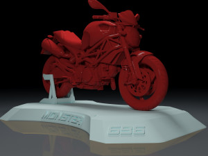 ducati monster 696 motorcycle for 3d print 3D Принт Модель