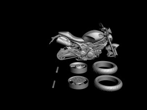 ducati monster 696 motorcycle for 3d print 3D Принт Модель