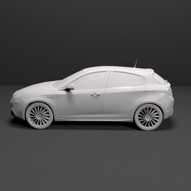alfa romeo giulietta 2010-2019 for 3d printing 3D-printmodel .c4d .max .obj .3ds .fbx .stl .blend 