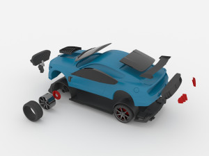 fords mustangs shelby gt500 2020 for print 3D Print Model
