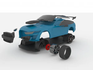 fords mustangs shelby gt500 2020 for print 3D Print Model