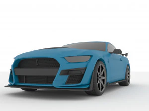 fords mustangs shelby gt500 2020 for print 3D Print Model