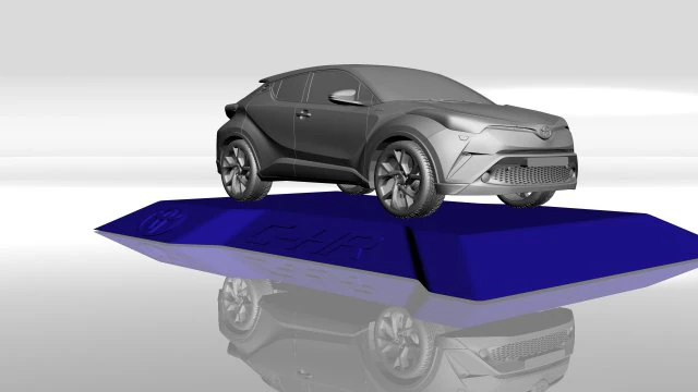 Toyota C-HR 2017 3D-Modell f&uuml;r den 3D-Druck von STL-Dateien 3D Druckmodell .c4d .max .obj .3ds .fbx .stl .blend 