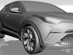 toyota c-hr 2017 3d model for 3d printing stl files 3D Baskı Modeli