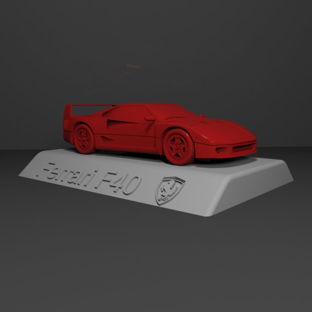 ferrari f40 for 3d print Model do druku 3D .c4d .max .obj .3ds .fbx .stl .blend 