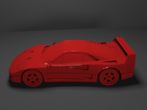 ferrari f40 for 3d print Model do druku 3D