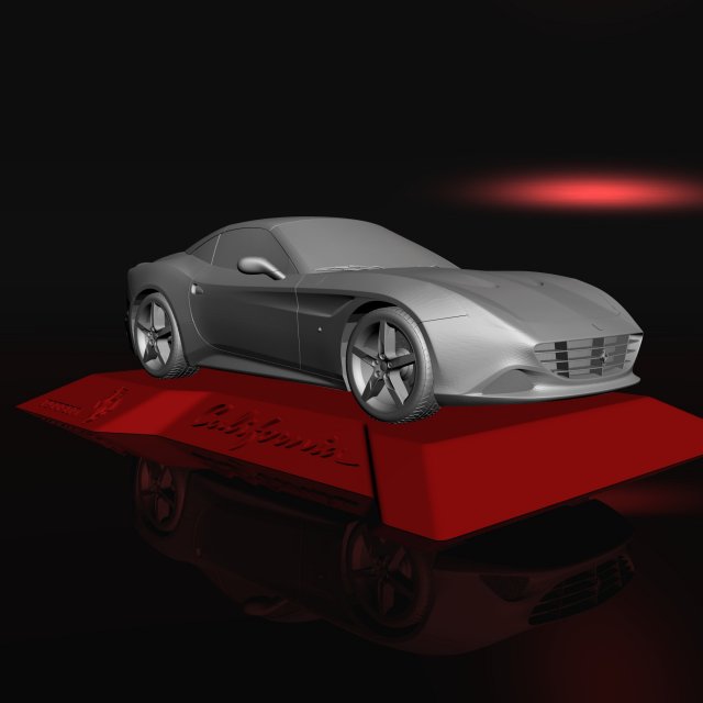 ferrari california 3d printable model 3D Baskı Modeli .c4d .max .obj .3ds .fbx .stl .blend 