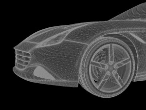 ferrari california 3d printable model 3D Baskı Modeli