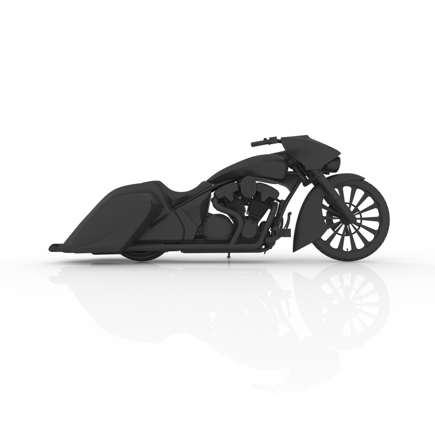 bagger chopper motorcycle for 3d print 3D Print Model in Vehicle