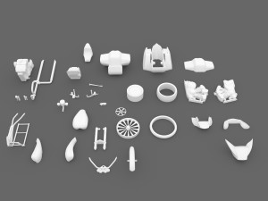 bagger chopper motorcycle for 3d print 3D प्रिंट मॉडल
