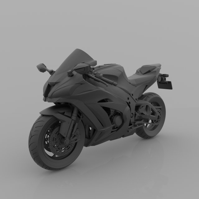 kawasaki ninja zx-10r 1000 3d printable model Modèles 3D en vedette .c4d .max .obj .3ds .fbx .stl .blend 