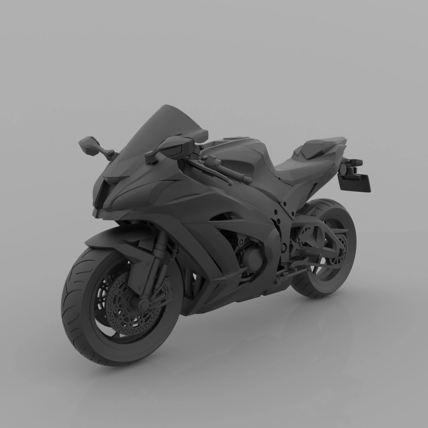 kawasaki ninja zx-10r 1000 3d printable model 3D Print Model .c4d .max .obj .3ds .fbx .stl .blend 
