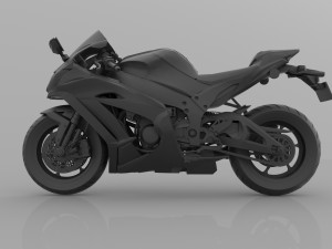 kawasaki ninja zx-10r 1000 3d printable model Modèles 3D en vedette