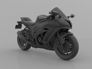 kawasaki ninja zx-10r 1000 3d printable model Modèles 3D en vedette