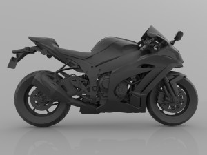 kawasaki ninja zx-10r 1000 3d printable model Modèles 3D en vedette