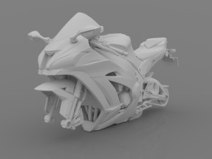 kawasaki ninja zx-10r 1000 3d printable model Modèles 3D en vedette