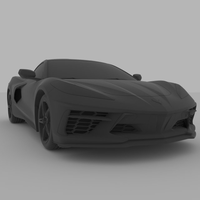 chevrolet corvette c8 2020 for 3d printing stl file 3D Baskı Modeli .c4d .max .obj .3ds .fbx .stl .blend 