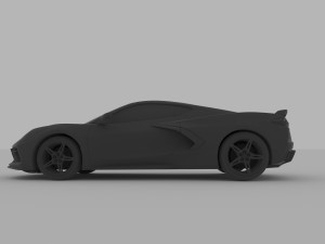 chevrolet corvette c8 2020 for 3d printing stl file 3D Baskı Modeli