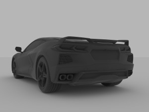 chevrolet corvette c8 2020 for 3d printing stl file 3D Baskı Modeli