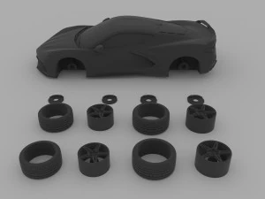 Chevrolet Corvette C8 2020 para impress&atilde;o 3D arquivo stl Modelo de Impressão 3D