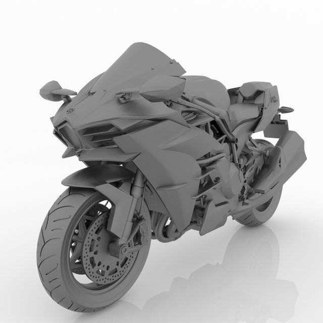 suprbike kawasaki ninja h2 for print stl file 3D Принт Модель .c4d .max .obj .3ds .fbx .stl .blend 