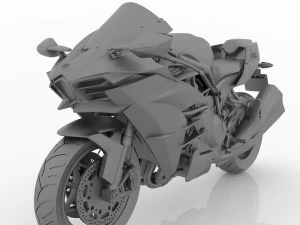 Superbike Kawasaki Ninja H2 zum Ausdrucken in STL-Datei 3D Druckmodell
