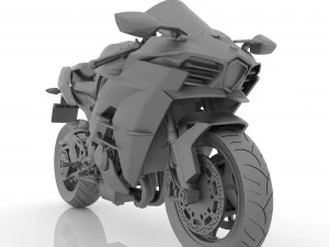 suprbike kawasaki ninja h2 for print stl file 3D Print Model