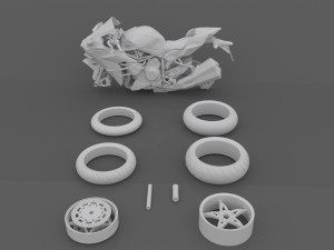 suprbike kawasaki ninja h2 for print stl file 3D Принт Модель