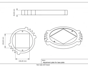 만능 비계 베이스 플레이트 3D 모델