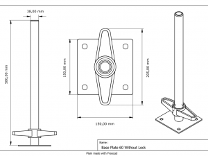 Allround scaffolding base plates 3D Model