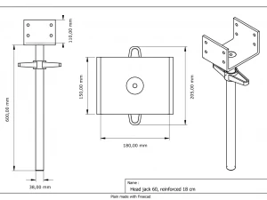 만능 비계 베이스 플레이트 3D 모델