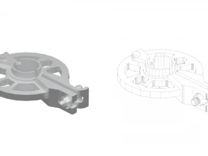 만능 비계 베이스 플레이트 3D 모델