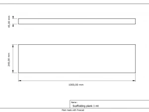 만능 비계 베이스 플레이트 3D 모델