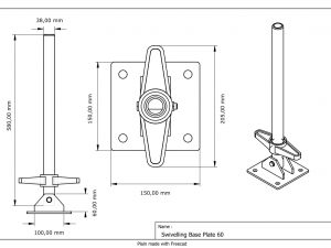 Allround scaffolding base plates 3D Model