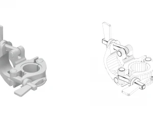 만능 비계 베이스 플레이트 3D 모델