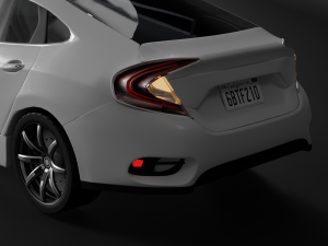 honda civic 2016 - 3d car model 3D Model