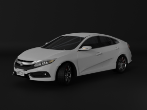 honda civic 2016 - 3d car model 3D Model