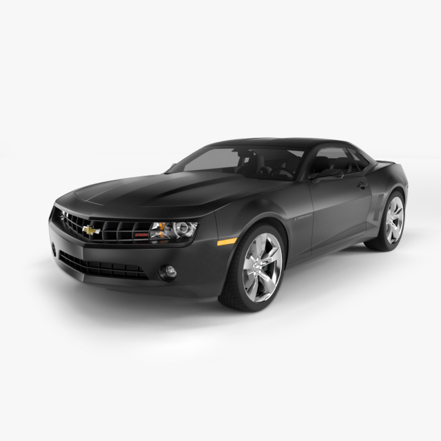 2015 chevrolet camaro matte black model Modello 3D .c4d .max .obj .3ds .fbx .stl .blend 